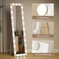 Ολόσωμος καθρέφτης 150x40 cm Καθρέφτης LED με 24 λαμπτήρες 3 ανοιχτόχρωμα, ελεύθερος ή με κλίση λευκό