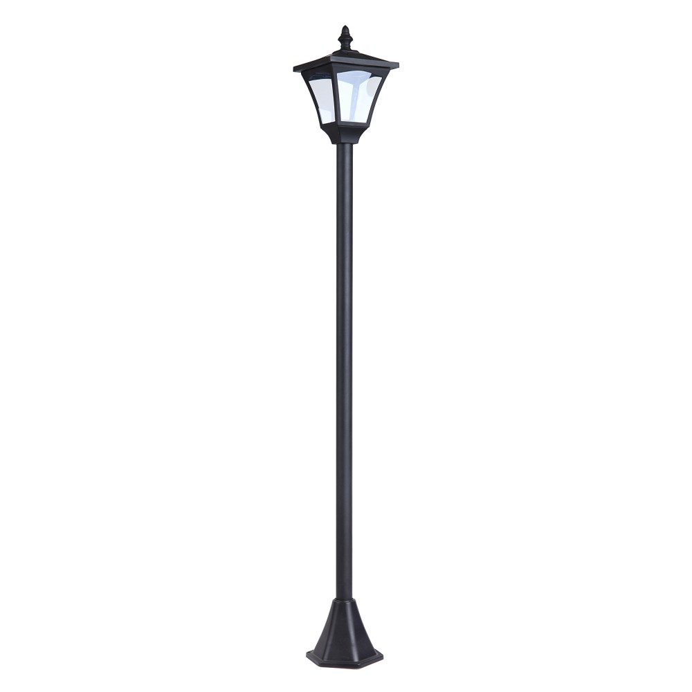 Ηλιακό φανάρι κήπου LED 30 lumen ηλιακό φωτιστικό γείωσης 120 cm μαύρο
