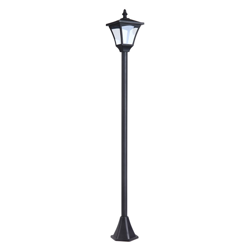Ηλιακό φανάρι κήπου LED 30 lumen ηλιακό φωτιστικό γείωσης 120 cm μαύρο