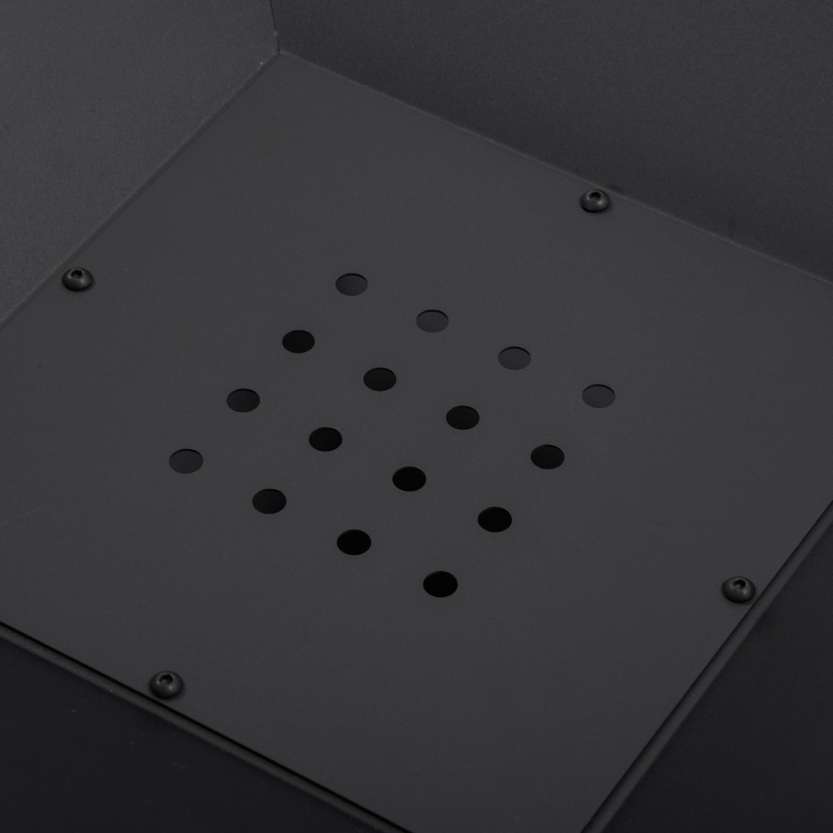 Πυροσβεστικό μπολ 45 x 45 x 34 cm από ανοξείδωτο ατσάλι με προστασία από σπινθήρες πόκερ φωτιά μπολ καλάθι φωτιά για κήπο, μπαλκόνι, BBQ camping μαύρο