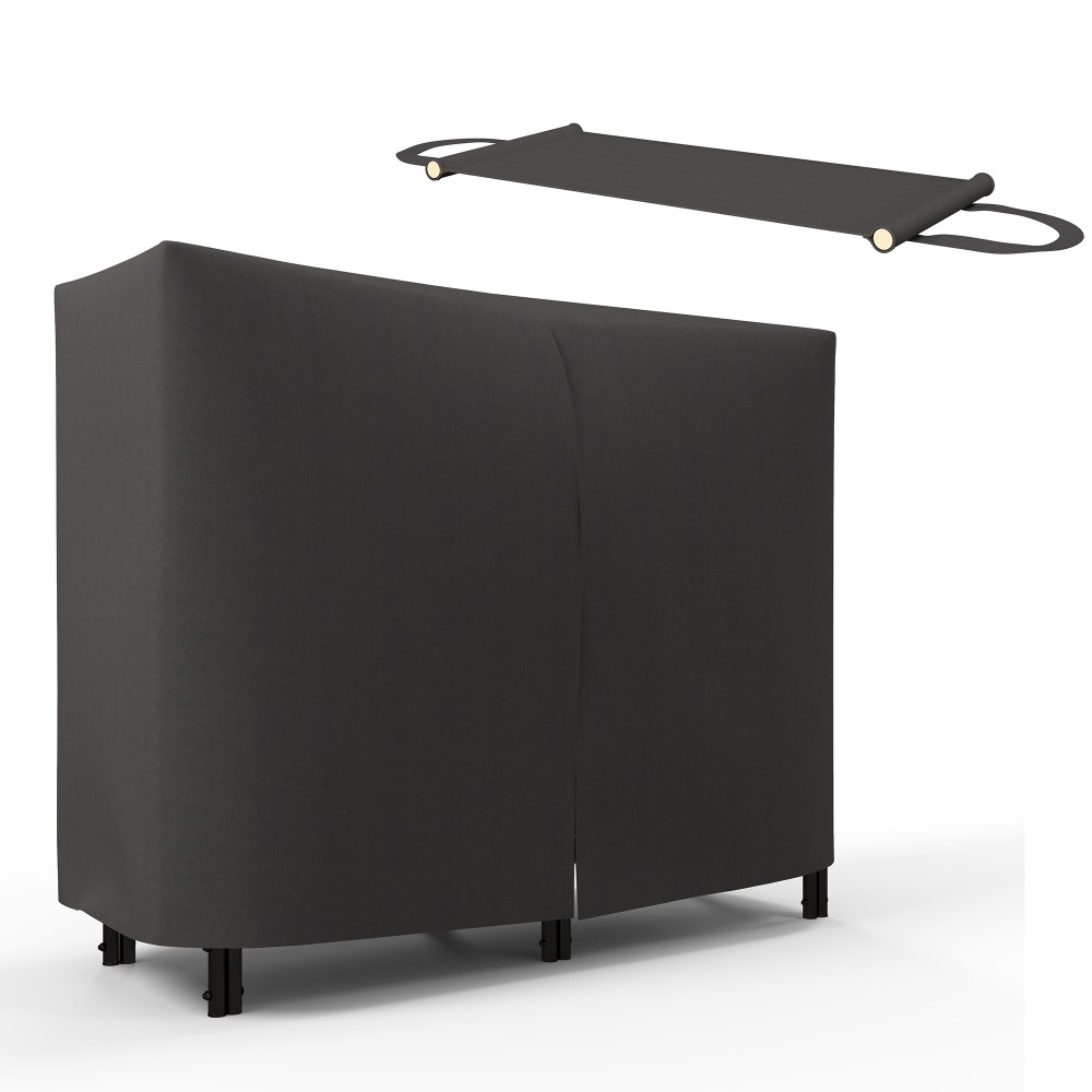 Outsunny Ξυλόστεγο, 0,33 m³, με Τσάντα Μεταφοράς & Κάλυμμα, Μεταλλικό Πλαίσιο, έως 150 kg, 120 x 36 x 99 cm, Μαύρο