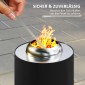 Μπολ φωτιάς Ø16x25cm από ανοξείδωτο ατσάλι με πυρίμαχα μπολ πόκερ μαύρα