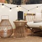 Μπολ φωτιάς Ø16x25cm από ανοξείδωτο ατσάλι με πυρίμαχα μπολ πόκερ μαύρα