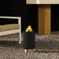 Μπολ φωτιάς Ø16x25cm από ανοξείδωτο ατσάλι με πυρίμαχα μπολ πόκερ μαύρα