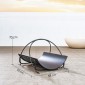 Σχάρα καυσόξυλων για εσωτερική χρήση 51 x 38 x 33 cm γεωμετρική σχάρα καυσόξυλων με μεταλλική λαβή, μαύρη