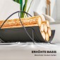 Σχάρα καυσόξυλων για εσωτερική χρήση 51 x 38 x 33 cm γεωμετρική σχάρα καυσόξυλων με μεταλλική λαβή, μαύρη