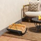 Σχάρα καυσόξυλων για εσωτερική χρήση 51 x 38 x 33 cm γεωμετρική σχάρα καυσόξυλων με μεταλλική λαβή, μαύρη