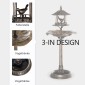Vogeltränke Bird Bath Vintage Design, ανθεκτικό στο υγρό, 50 cm × 50 cm × 113 cm, ορείχαλκος