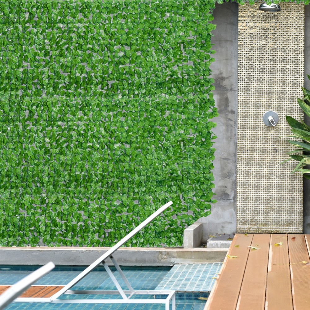 Τεχνητός φράκτης Privacy Screen UV Proteced Privacy Screen with Leaves Hedge Fence 300 x 100 cm Πράσινο