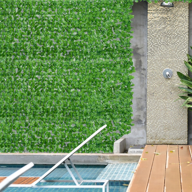 Τεχνητός φράκτης Privacy Screen UV Proteced Privacy Screen with Leaves Hedge Fence 300 x 100 cm Πράσινο