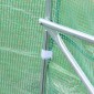 Θερμοκήπιο 4,5 x 3 x 2 m θερμοκήπιο με ρολό με φερμουάρ ράβδοι στήριξης παραθύρων 6 ματιών