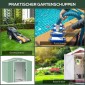 Υπόστεγο κήπου, 2 συρόμενες πόρτες, παράθυρο εξαερισμού, πλαίσιο δαπέδου, αντισκωριακό, ατσάλι, ανοιχτό πράσινο, 2,13 x 1,30 x 1,85 m