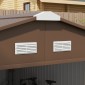 Ατσάλινη Εργαλειοθήκη 20m³ Εργαλειοθήκη Υπόστεγο Κήπου Υπόστεγο ποδηλάτων Υπόστεγο Κήπου Καφέ 340 x 386 x 200 cm