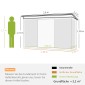 Μεταλλικό υπόστεγο εργαλείων 6,3m³ 280x130x172cm υπόστεγο εργαλείων με κλειστή οροφή συρόμενη πόρτα αδιάβροχο υπόστεγο κήπου υπαίθριο υπόστεγο κήπου ντουλάπι για υπαίθριο χώρο πίσω αυλής ανθρακί, σκούρο πράσινο