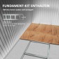 Μεταλλικό υπόστεγο εργαλείων 6,3m³ 280x130x172cm υπόστεγο εργαλείων με κλειστή οροφή συρόμενη πόρτα αδιάβροχο υπόστεγο κήπου υπαίθριο υπόστεγο κήπου ντουλάπι για υπαίθριο χώρο πίσω αυλής ανθρακί, ανοιχτό πράσινο