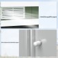 Μεταλλικό υπόστεγο εργαλείων 6,3m³ 280x130x172cm υπόστεγο εργαλείων με κλειστή οροφή συρόμενη πόρτα αδιάβροχο υπόστεγο κήπου υπαίθριο υπόστεγο κήπου ντουλάπι για υπαίθριο χώρο πίσω αυλής ανθρακί, ανοιχτό πράσινο