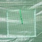 Θερμοκήπιο 500x200x205cm ντοματόσπιτο θερμοκηπίου με πόρτα, 8 παράθυρα, σήραγγα φιλμ από γαλβανισμένο χάλυβα, PE, σταθερή σήραγγα φυτών θερμοκηπίου, συμπεριλαμβανομένων αγκυρώσεων και σχοινιών, πράσινο