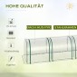 Θερμοκήπιο φιλμ, τρεις πόρτες roll-up, ατσάλινο πλαίσιο, διάφανο, 295 x 100 x 80 cm