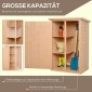 Υπόστεγο εργαλείων με ράφια ανθεκτικό στις καιρικές συνθήκες 75 x 56 x 115 cm φυσικό ξύλο