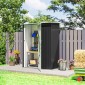Μεταλλικό υπόστεγο εργαλείων 1,07 m² 142 x 86 x 189 cm υπόστεγο εργαλείων με πτυσσόμενη οροφή που κλειδώνει, αδιάβροχο υπόστεγο κήπου υπαίθριο υπόστεγο κήπου για υπαίθριο χώρο πίσω αυλής σκούρο γκρι