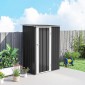 Μεταλλικό υπόστεγο εργαλείων 1,07 m² 142 x 86 x 189 cm υπόστεγο εργαλείων με πτυσσόμενη οροφή που κλειδώνει, αδιάβροχο υπόστεγο κήπου υπαίθριο υπόστεγο κήπου για υπαίθριο χώρο πίσω αυλής σκούρο γκρι