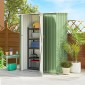 Μεταλλικό υπόστεγο εργαλείων 1,07 m² 142 x 86 x 189 cm Υπόστεγο εργαλείων με πτυσσόμενη οροφή που κλειδώνει πόρτα αδιάβροχο υπόστεγο κήπου Υπαίθριο υπόστεγο κήπου για υπαίθριο κήπο στην πίσω αυλή πράσινο