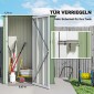 Μεταλλικό υπόστεγο εργαλείων 1,07 m² 142 x 86 x 189 cm Υπόστεγο εργαλείων με πτυσσόμενη οροφή που κλειδώνει πόρτα αδιάβροχο υπόστεγο κήπου Υπαίθριο υπόστεγο κήπου για υπαίθριο κήπο στην πίσω αυλή πράσινο
