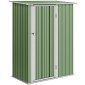 Μεταλλικό υπόστεγο εργαλείων 1,07 m² 142 x 86 x 189 cm Υπόστεγο εργαλείων με πτυσσόμενη οροφή που κλειδώνει πόρτα αδιάβροχο υπόστεγο κήπου Υπαίθριο υπόστεγο κήπου για υπαίθριο κήπο στην πίσω αυλή πράσινο