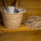 Έπιπλο εξοπλισμού, υπόστεγο κήπου, 2 ράφια, 2 πόρτες, αδιάβροχο, φυσικό ξύλο, 79 x 49 x 190 cm