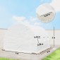 Μεμβράνη θερμοκηπίου 3 x 3 m, αδιάβροχη μεμβράνη πολυαιθυλενίου με ρολό πόρτα, 6 παράθυρα, προστασία UV ΜΟΝΟ λευκή μεμβράνη