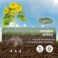 Planter Box, Σετ 2, Flower Box, Ανοιχτό κάτω, Ατσάλινο πλαίσιο, Πράσινο, (2 x) 100 x 100 x 30 cm