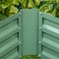 Planter Box, Σετ 2, Flower Box, Ανοιχτό κάτω, Ατσάλινο πλαίσιο, Πράσινο, (2 x) 100 x 100 x 30 cm