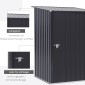 Ατσάλινο υπόστεγο εργαλείων 100 x 103 x 160 cm σκούρο γκρι