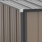 Υπόστεγο εργαλείων ντουλάπι εξοπλισμού 1,34 m² με κλειστή οροφή που κλειδώνει υπόστεγο εργαλείων κήπου από γαλβανισμένο χάλυβα 161,5 x 94,5 x 196 cm καφέ