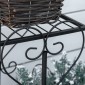 Βάση λουλουδιών Ράφι λουλουδιών από μέταλλο 4 επιπέδων φυτικό ράφι λουλούδι σκάλες λουλούδι stand για εσωτερικό και εξωτερικό κήπο μπαλκόνι μαύρο 45 x 24,5 x 80 cm