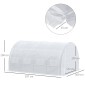 Tunnel Greenhouse Walk In Roll Up Walls Zip Door Πλαίσιο από γαλβανισμένο χάλυβα 4 x 3 x 2m Λευκό