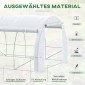 Tunnel Greenhouse Walk In Roll Up Walls Zip Door Πλαίσιο από γαλβανισμένο χάλυβα 4 x 3 x 2m Λευκό