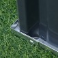 Ατσάλινο υπερυψωμένο κρεβάτι DIY Κρεβάτι κήπου με Σχήμα Τ φυτικές πινακίδες Γάντια Κρεβάτι φυτό Κρεβάτι βοτάνων Σκάλες λουλουδιών για μπαλκόνι κήπο σκούρο γκρι 258 x 90 x 30 cm