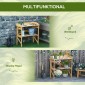Υπερυψωμένο κρεβάτι εξαγωνικό DIY γλάστρα από ξύλο για μπαλκόνι κήπου φυσικό 100 x 92 x 16 cm