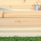 Υπερυψωμένο κρεβάτι εξαγωνικό DIY γλάστρα από ξύλο για μπαλκόνι κήπου φυσικό 100 x 92 x 16 cm