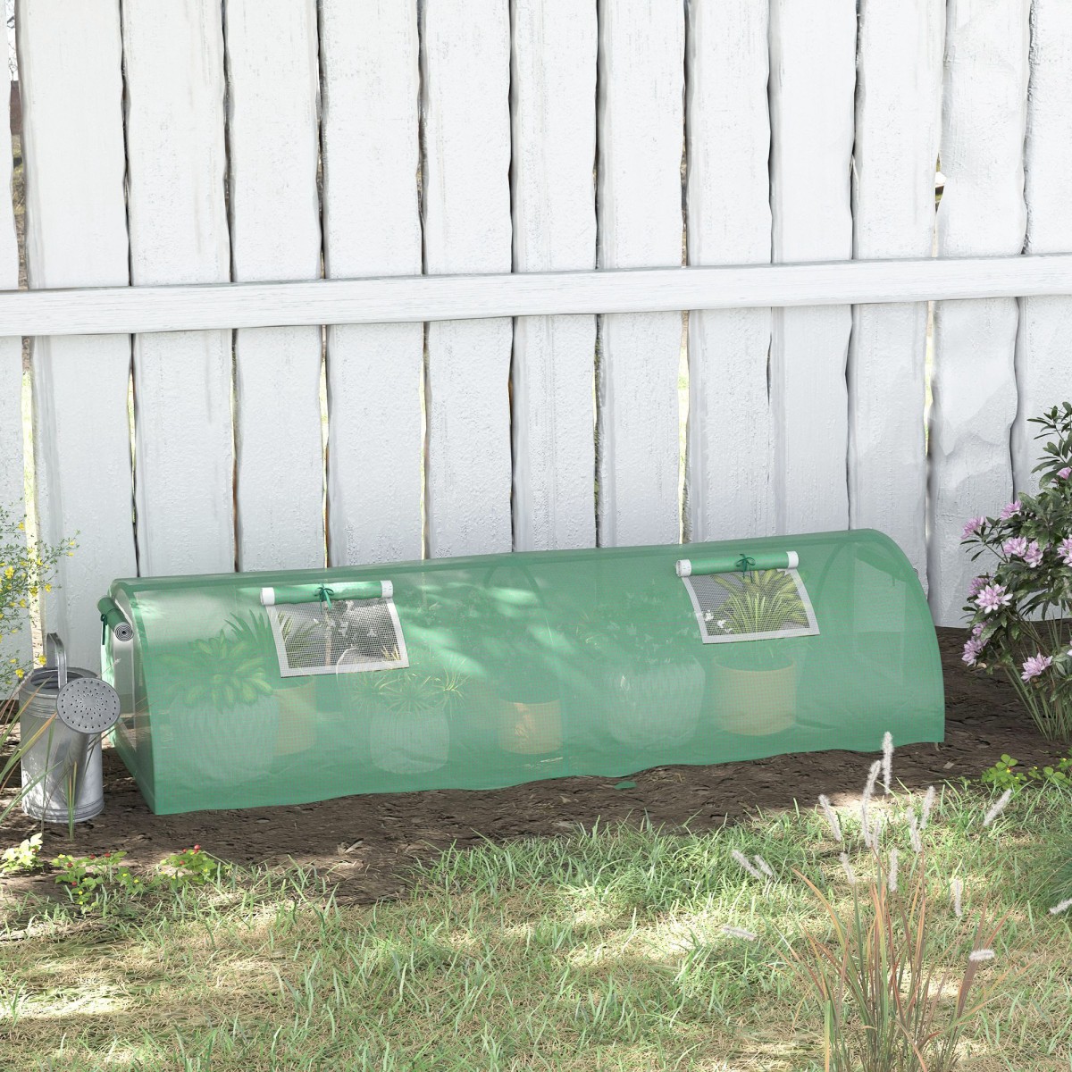 Polytunnel Weather Resistant Ανθεκτικό στην υπεριώδη ακτινοβολία Πολυτούνελ 200cm x 80cm x 45cm Πράσινο