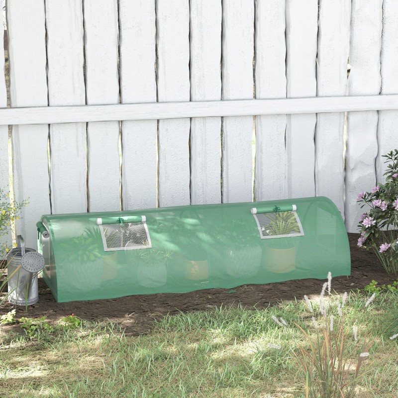 Polytunnel Weather Resistant Ανθεκτικό στην υπεριώδη ακτινοβολία Πολυτούνελ 200cm x 80cm x 45cm Πράσινο