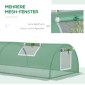 Polytunnel Weather Resistant Ανθεκτικό στην υπεριώδη ακτινοβολία Πολυτούνελ 200cm x 80cm x 45cm Πράσινο