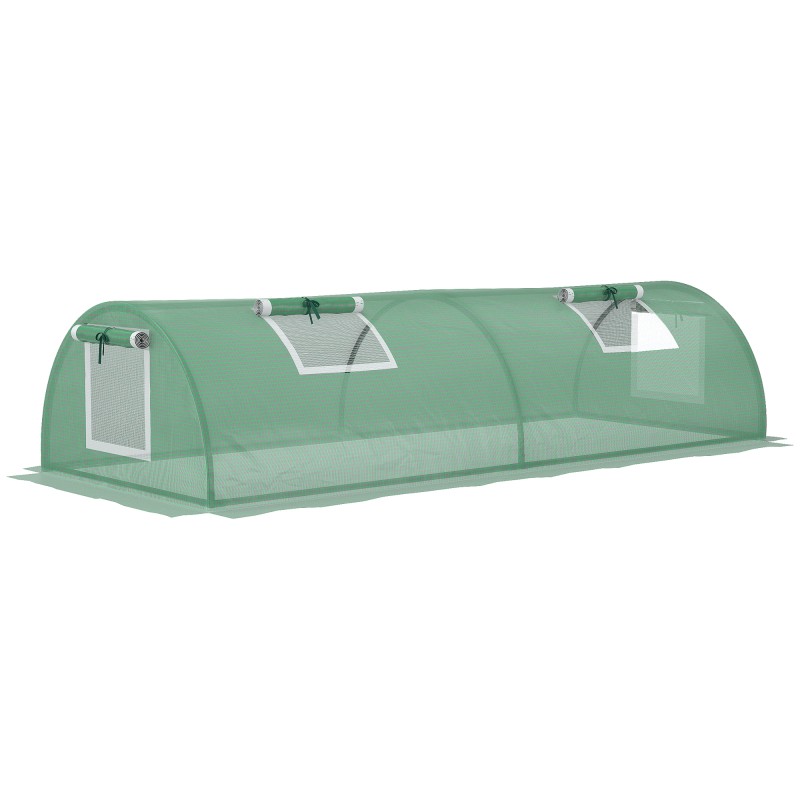 Polytunnel Weather Resistant Ανθεκτικό στην υπεριώδη ακτινοβολία Πολυτούνελ 200cm x 80cm x 45cm Πράσινο