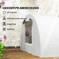 Θερμοκήπιο φιλμ, θερμοκήπιο μίνι τούνελ με δικτυωτό παράθυρο, ανθεκτικό στην υπεριώδη ακτινοβολία, πλαστικό φιλμ, 300 x 80 x 45 cm, λευκό