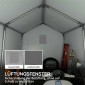 Carport Tent Garage 3x3 m Αδιάβροχη σκηνή γκαράζ με κυλιόμενη πόρτα αερισμού παράθυρο εκτεταμένες άκρες σκούρο γκρι