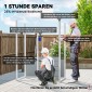Υπόστεγο εργαλείων πλαστικό 1,14m² 151 x 92 x 193cm υπόστεγο εργαλείων με κλειστή οροφή παράθυρο δαπέδου γκρι