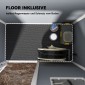 Υπόστεγο εργαλείων πλαστικό 1,14m² 151 x 92 x 193cm υπόστεγο εργαλείων με κλειστή οροφή παράθυρο δαπέδου γκρι