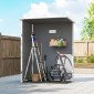 Υπόστεγο εργαλείων πλαστικό 1,14m² 151 x 92 x 193cm υπόστεγο εργαλείων με κλειστή οροφή παράθυρο δαπέδου γκρι
