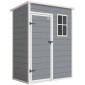 Υπόστεγο εργαλείων πλαστικό 1,14m² 151 x 92 x 193cm υπόστεγο εργαλείων με κλειστή οροφή παράθυρο δαπέδου γκρι
